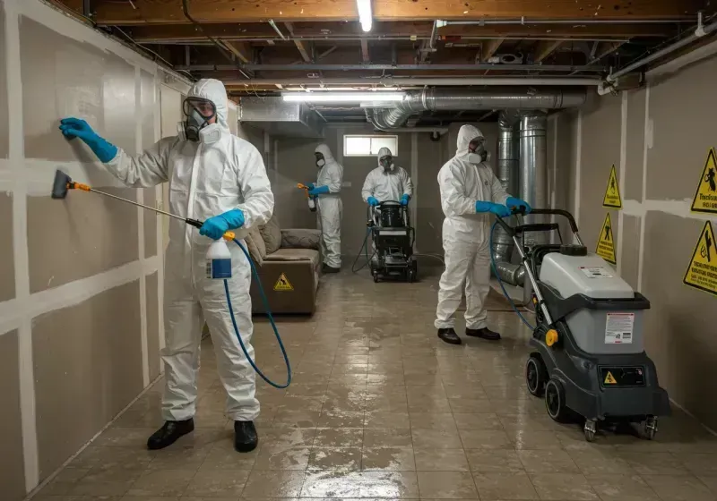 Basement Moisture Removal and Structural Drying process in Cambridge, MN